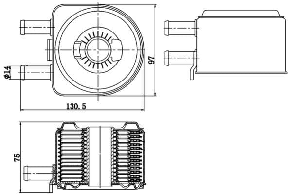 Eļļas radiators, Motoreļļa MAHLE CLC 176 000S 1