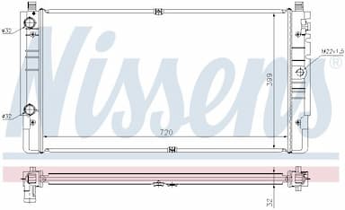 Radiators, Motora dzesēšanas sistēma NISSENS 65238A 6