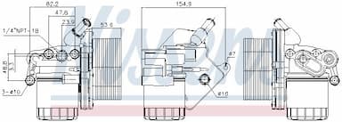 Eļļas radiators, Motoreļļa NISSENS 90893 6