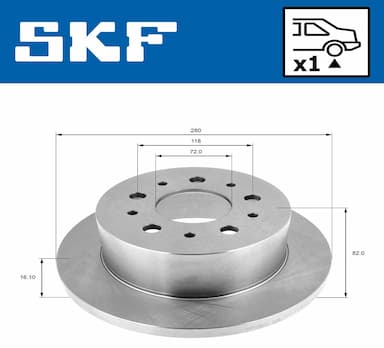 Bremžu diski SKF VKBD 90131 S1 2