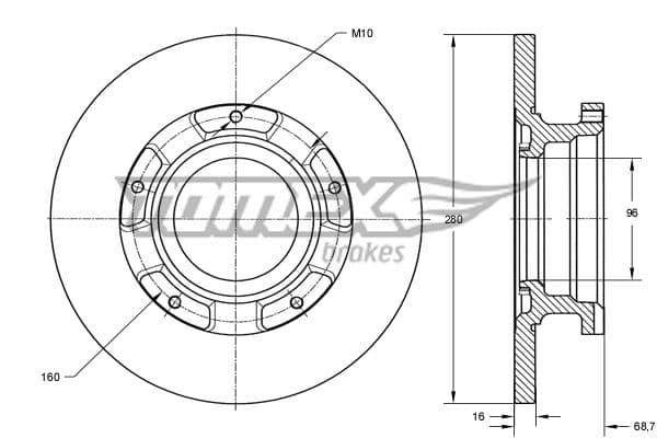 Bremžu diski TOMEX Brakes TX 72-17 1