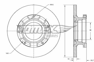 Bremžu diski TOMEX Brakes TX 72-17 1