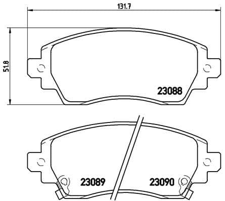 Bremžu uzliku kompl., Disku bremzes BREMBO P 83 042 1