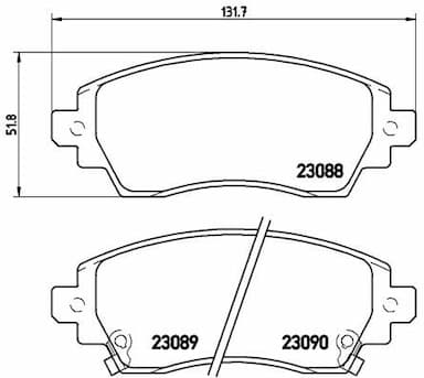 Bremžu uzliku kompl., Disku bremzes BREMBO P 83 042 1