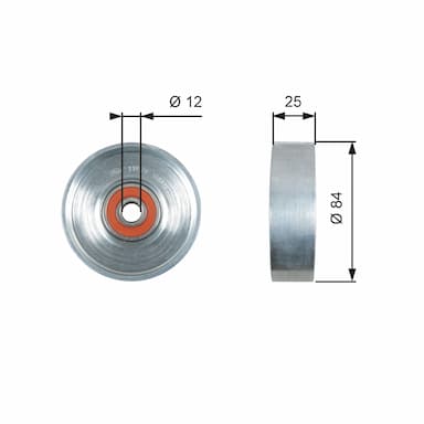 Spriegotājrullītis, Ķīļrievu siksna GATES T39178 1