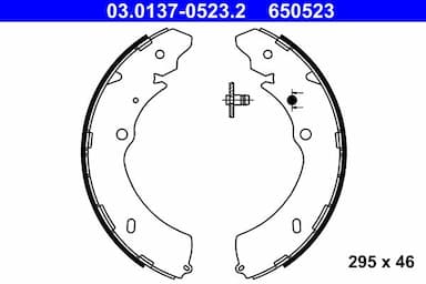 Bremžu loku komplekts ATE 03.0137-0523.2 1