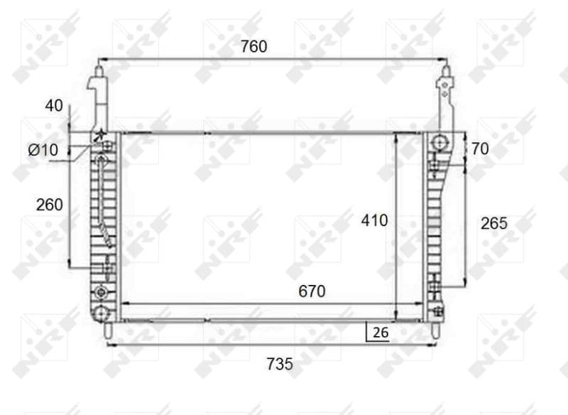 Radiators, Motora dzesēšanas sistēma NRF 58509 1