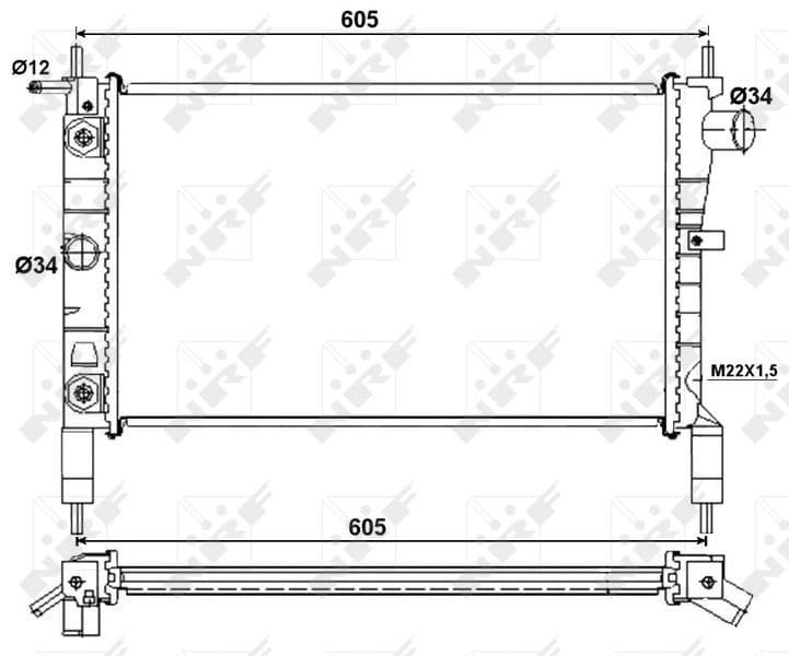 Radiators, Motora dzesēšanas sistēma NRF 53036 1