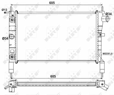 Radiators, Motora dzesēšanas sistēma NRF 53036 1