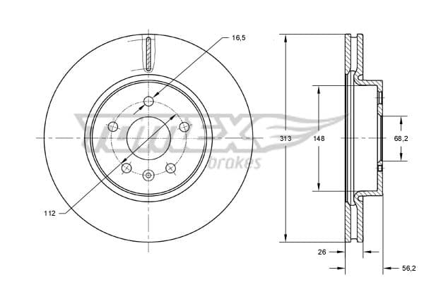 Bremžu diski TOMEX Brakes TX 73-89 1