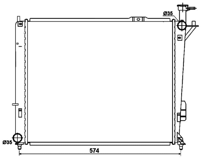 Radiators, Motora dzesēšanas sistēma NRF 53174 1