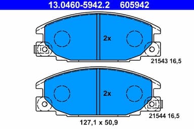 Bremžu uzliku kompl., Disku bremzes ATE 13.0460-5942.2 1