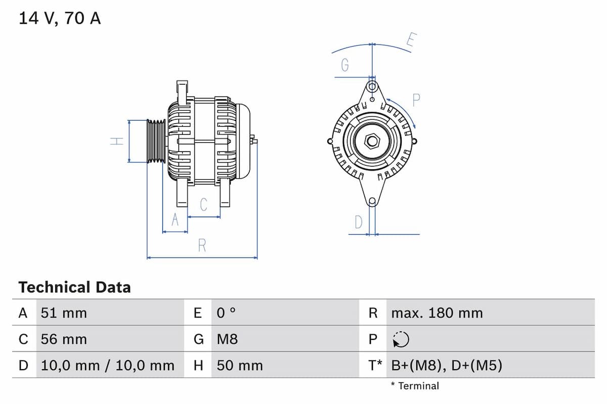 Ģenerators BOSCH 0 986 038 600 1