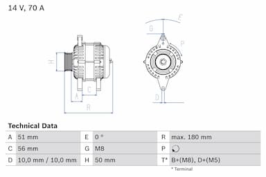 Ģenerators BOSCH 0 986 038 600 1