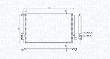 Kondensators, Gaisa kond. sistēma MAGNETI MARELLI 350203814000 1