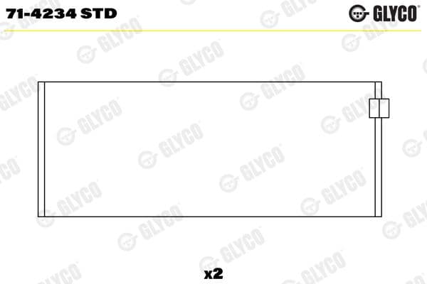 Klaņa gultnis GLYCO 71-4234 STD 1