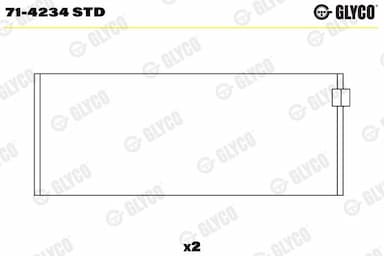 Klaņa gultnis GLYCO 71-4234 STD 1