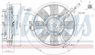 Ventilators, Motora dzesēšanas sistēma NISSENS 85691 6