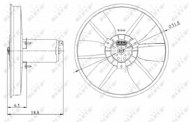 Ventilators, Motora dzesēšanas sistēma NRF 47401 2