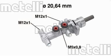 Galvenais bremžu cilindrs METELLI 05-0768 1