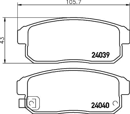 Bremžu uzliku kompl., Disku bremzes HELLA 8DB 355 010-891 1