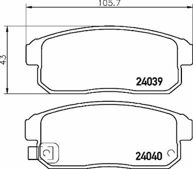 Bremžu uzliku kompl., Disku bremzes HELLA 8DB 355 010-891 1