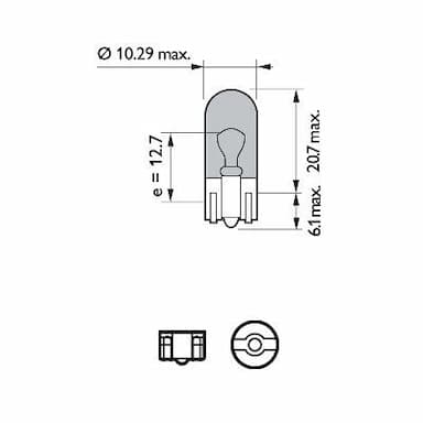 Kvēlspuldze PHILIPS 12961WVUB2 3