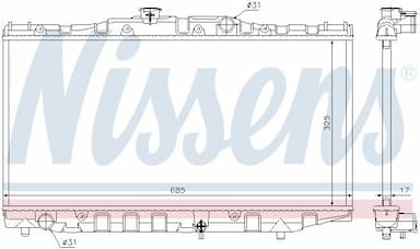 Radiators, Motora dzesēšanas sistēma NISSENS 64851 5