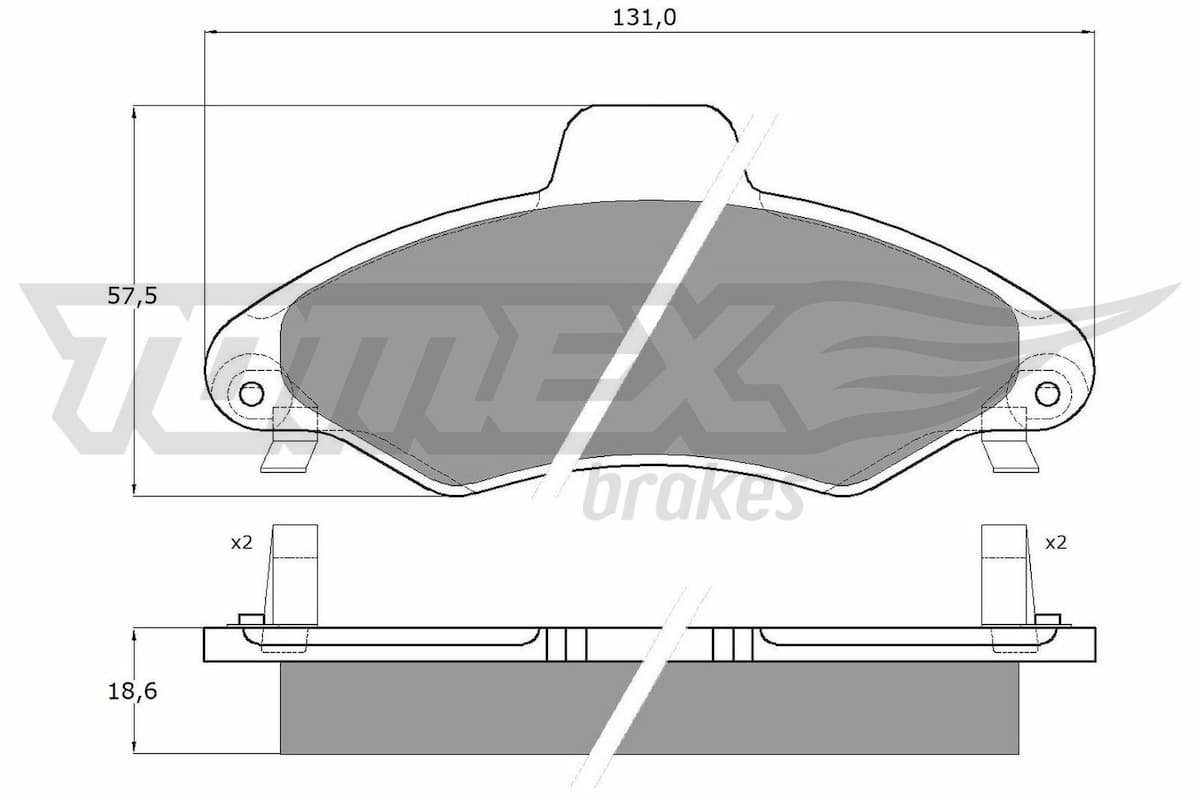 Bremžu uzliku kompl., Disku bremzes TOMEX Brakes TX 10-821 1