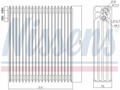 Iztvaikotājs, Gaisa kondicionēšanas sistēma NISSENS 92302 5