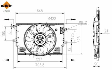 Ventilators, Motora dzesēšanas sistēma NRF 470069 1