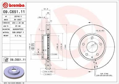 Bremžu diski BREMBO 09.C651.11 1