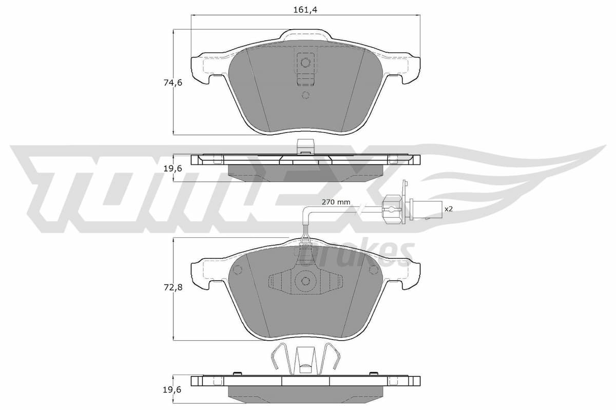 Bremžu uzliku kompl., Disku bremzes TOMEX Brakes TX 12-56 1