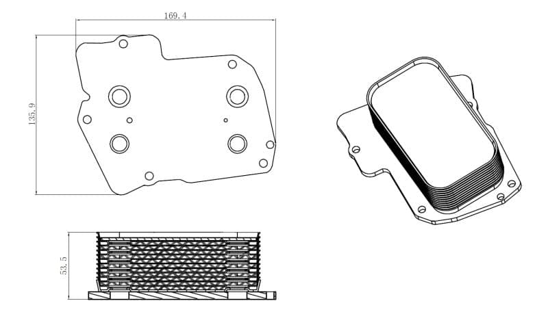 Eļļas radiators, Motoreļļa NRF 31826 1