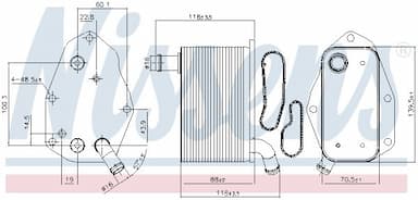 Eļļas radiators, Motoreļļa NISSENS 91159 6