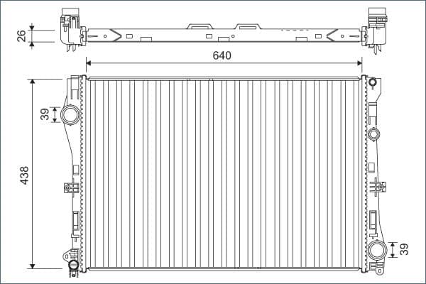 Radiators, Motora dzesēšanas sistēma VALEO 701142 1