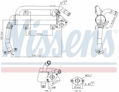 Radiators, Izplūdes gāzu recirkulācija NISSENS 989397 6