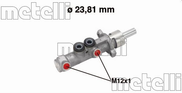 Galvenais bremžu cilindrs METELLI 05-0572 1