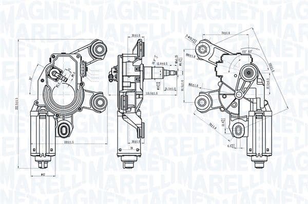 Stikla tīrītāju motors MAGNETI MARELLI 064073000010 1