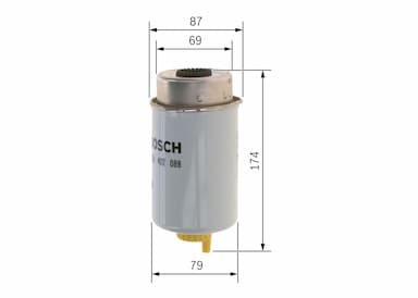 Degvielas filtrs BOSCH F 026 402 088 5