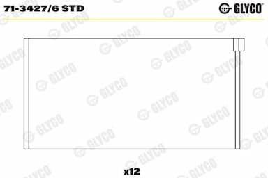 Klaņa gultnis GLYCO 71-3427/6 STD 1
