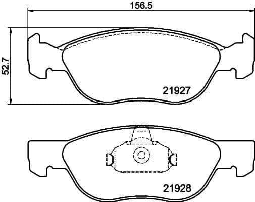 Bremžu uzliku kompl., Disku bremzes HELLA 8DB 355 010-181 1