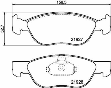 Bremžu uzliku kompl., Disku bremzes HELLA 8DB 355 010-181 1