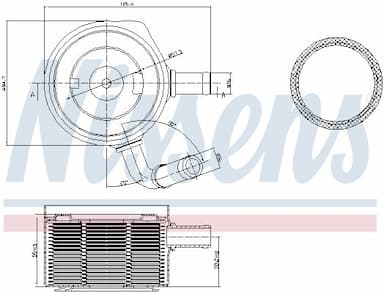 Eļļas radiators, Motoreļļa NISSENS 90669 5