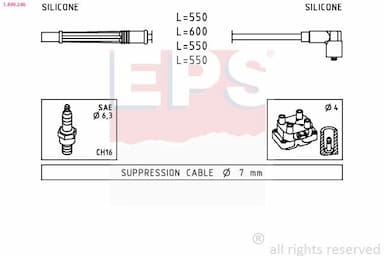 Augstsprieguma vadu komplekts EPS 1.499.246 1