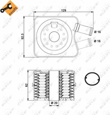 Eļļas radiators, Motoreļļa NRF 31306 5