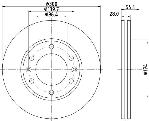 Bremžu diski HELLA 8DD 355 114-341 1