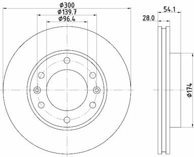 Bremžu diski HELLA 8DD 355 114-341 1