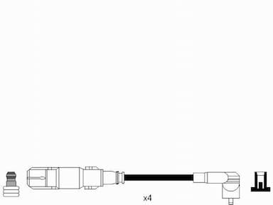 Augstsprieguma vadu komplekts NGK 7302 2