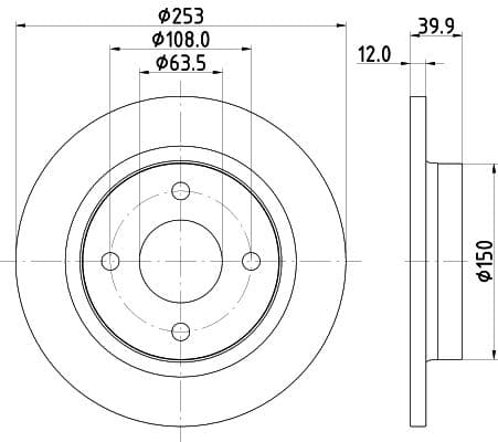 Bremžu diski HELLA 8DD 355 126-611 1